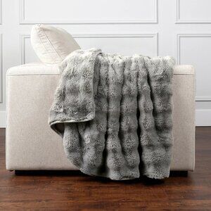 New Bubble Faux Fur Throw Blanket